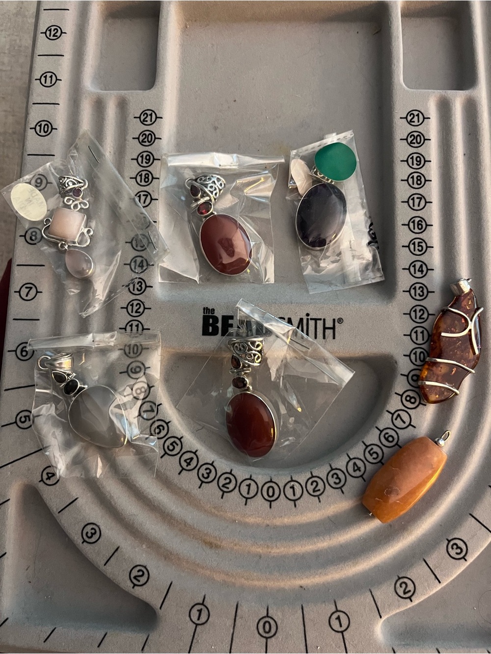 Mixed Stone Pendant Collection - Carnelian, Agate, Green & Pink Stones